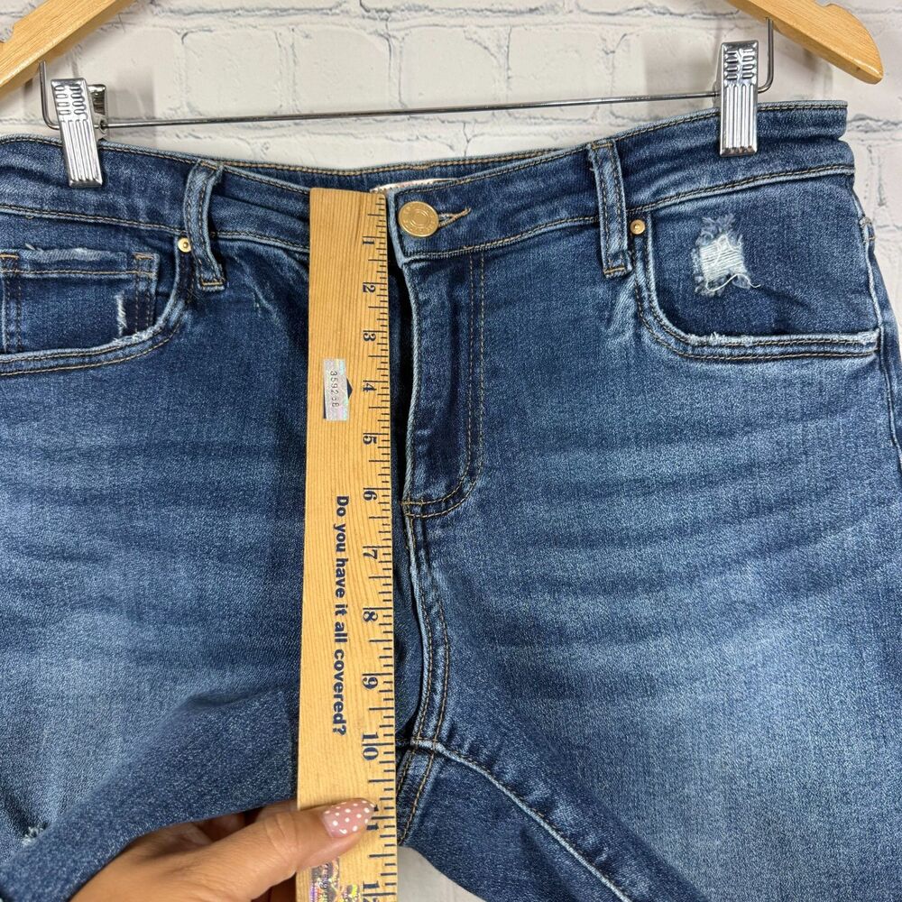 Kut From The Kloth Catherine Boyfriend Shorts Women 12 High Rise Blue Denim Cuff - Picture 8 of 10